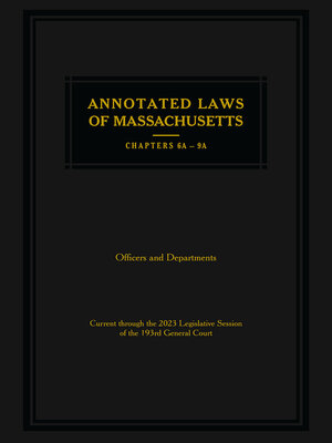 cover image of Annotated Laws of Massachusetts